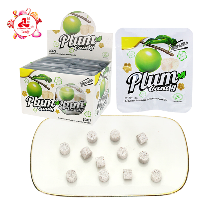 Sweet Sour Plum Flavor Refreshing Pressed Tablet Candy CH-Z308