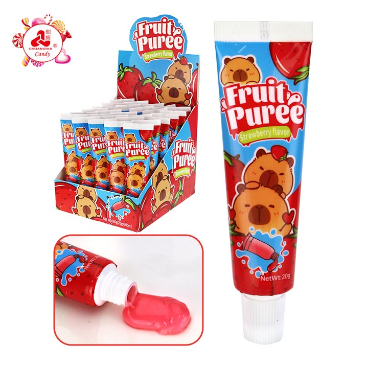 Cute Capybara Toothpaste Tube Fruit Puree Squeeze Tube Liquid jam Candy CH-N808
