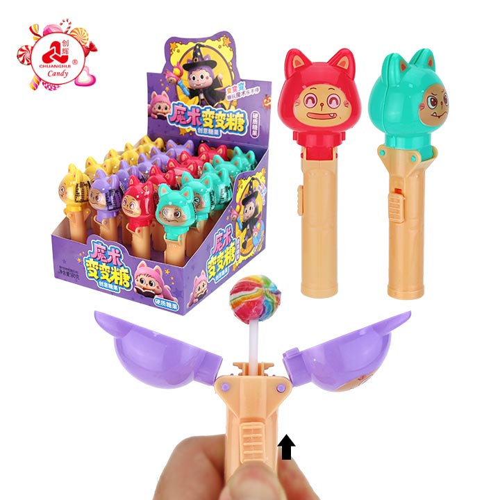 Cute Cat Magic Pop-Up Lollipop Toy Candy CH-T1486