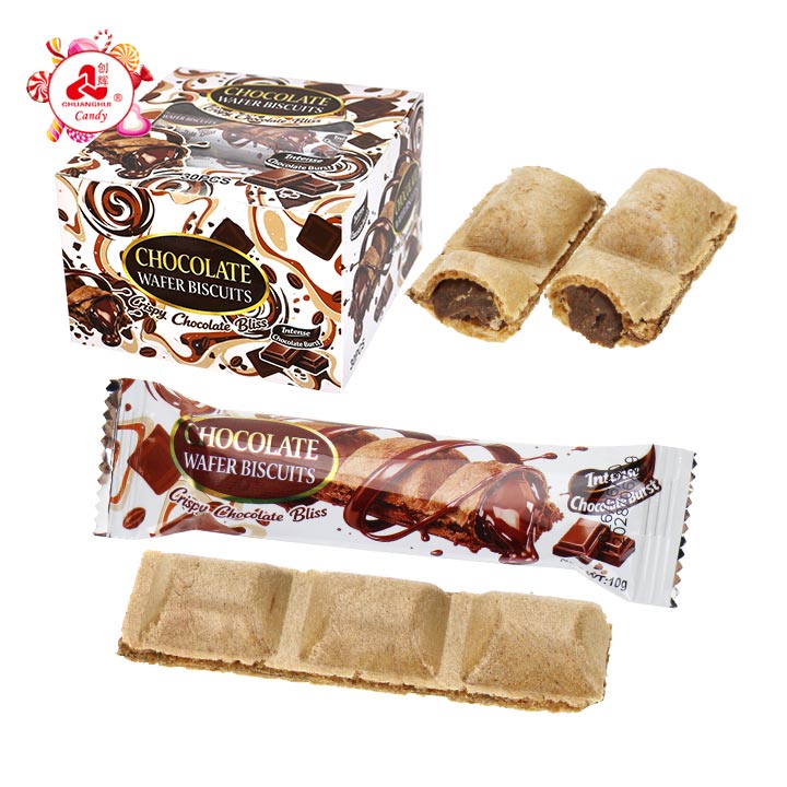 Chocolate Wafer Biscuits Bar Crispy Chocolate Filled Wafer Stick CH-D160