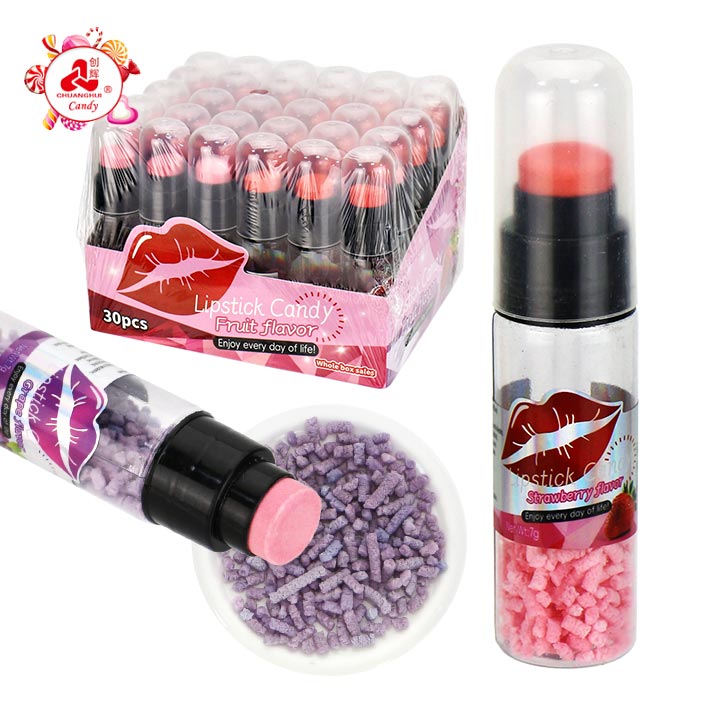 2-in-1 Lipstick pressed tablet candy with crystal powder candy CH-Z310