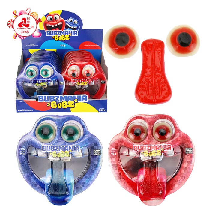 Bubz Monster Eyeball Tongue Shaped Jelly Gummy Candy CH-J811