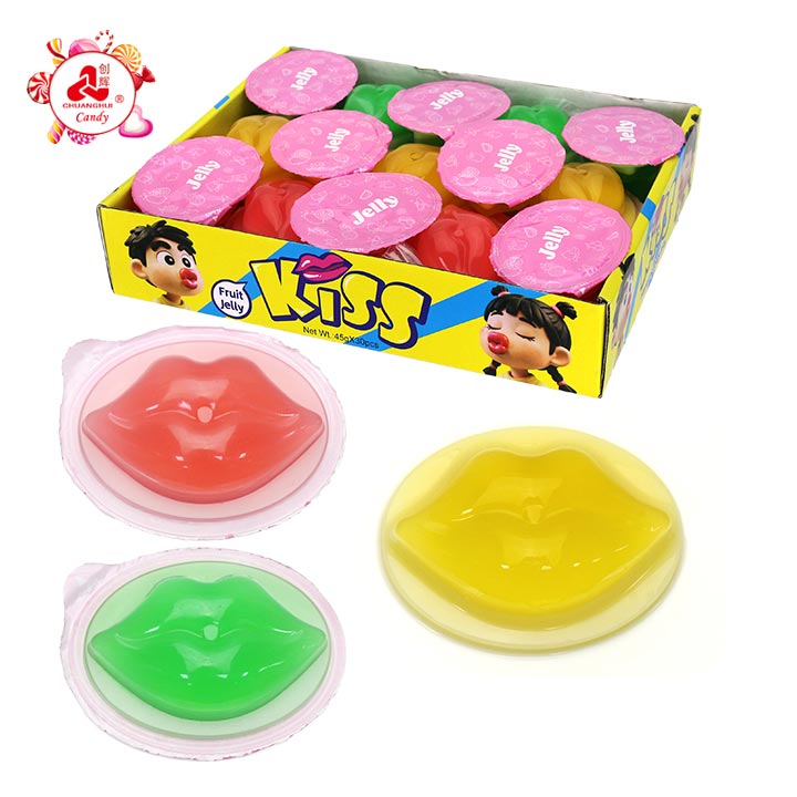 Colorful Kiss Lips Shape Fruit Flavor Jelly Pudding Candy CH-K334