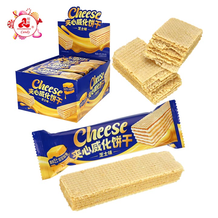 Cheese Filled Wafer Biscuit, Multi‑Layer Crispy Cheese Cream Wafer CH-D163