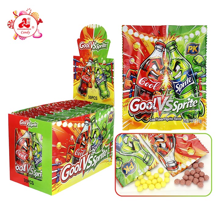 Cola VS Sprite Dual‑Flavor Soda Fizzy Sour Sweet Chewy Candy CH-J824