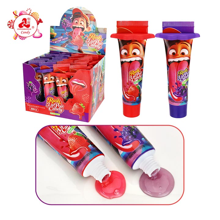 Funny Lip Squeeze Toothpaste Tube Strawberry&Grape Flavors Jam Liquid Candy CH-K339