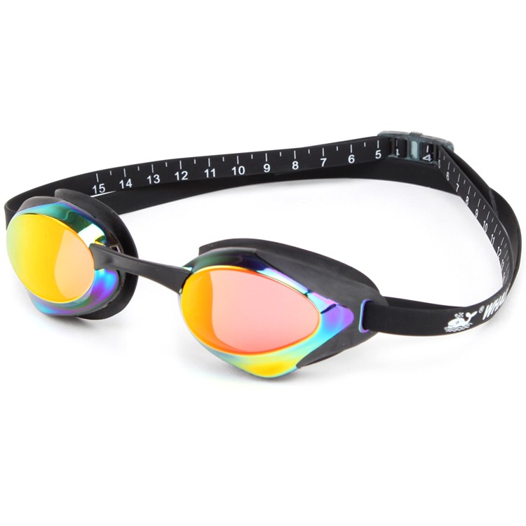 Gafas de natación de carreras con regla de dígitos de lente de pc de marca WHALE CF-8500