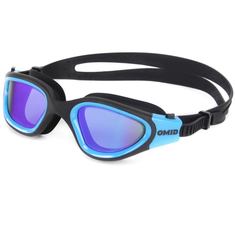 Gafas de natación de carreras con lentes REVO de ajuste cómodo de silicona MM-7200