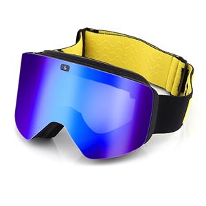 Gafas de nieve con lente cilíndrica magnética intercambiable de doble capa, protección UV antivaho para hombres, mujeres y adultos