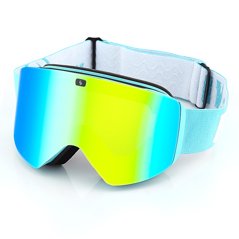Snow Goggles with Magnetic Interchangeable Dual Layer Cylindrical Lens Anti-Fog UV Protection for Men Women Adult