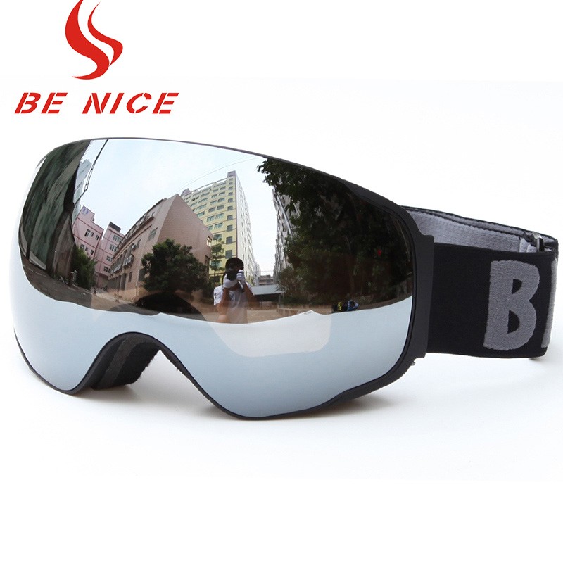Hot Selling Large Spherical Lens Nylon Strap Ski eyeglass Goggles SNOW-4200