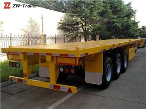 Malakas na Tungkulin 40ft Flatbed Container Semi Trailer