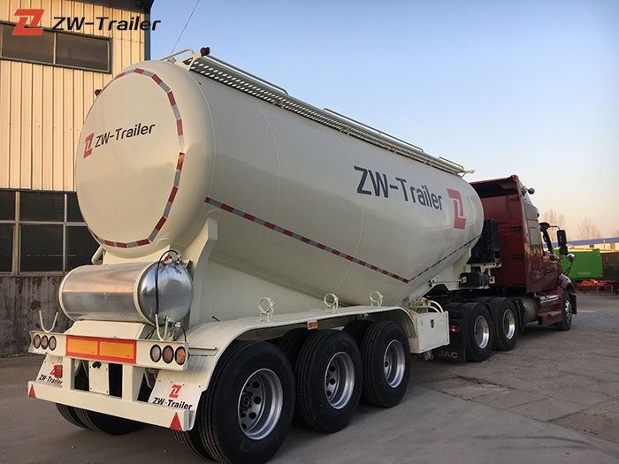 3 Axle Bulk Cement Powder Tanker Semi Trailer