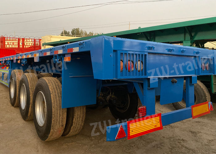 menggunakan treler flatbed 45 kaki