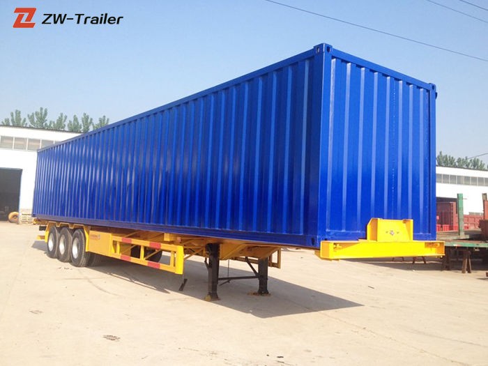 New Dry Van Box Bulk Cargo Semi Tractor Trailer for Sale