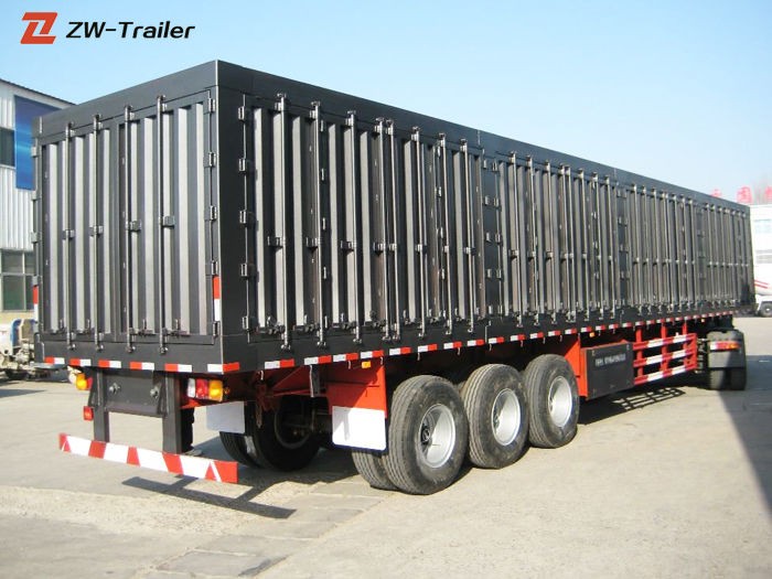 New Dry Van Box Bulk Cargo Semi Tractor Trailer for Sale