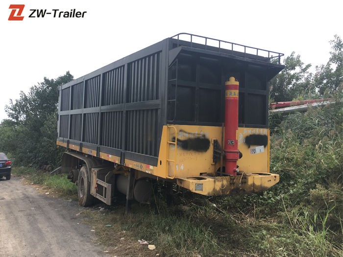 Treler Semi Dump Tri Axle End Dump Terpakai Untuk Penyimpanan