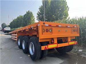 Shipping Tandem Flatbed Container Truck Trailer