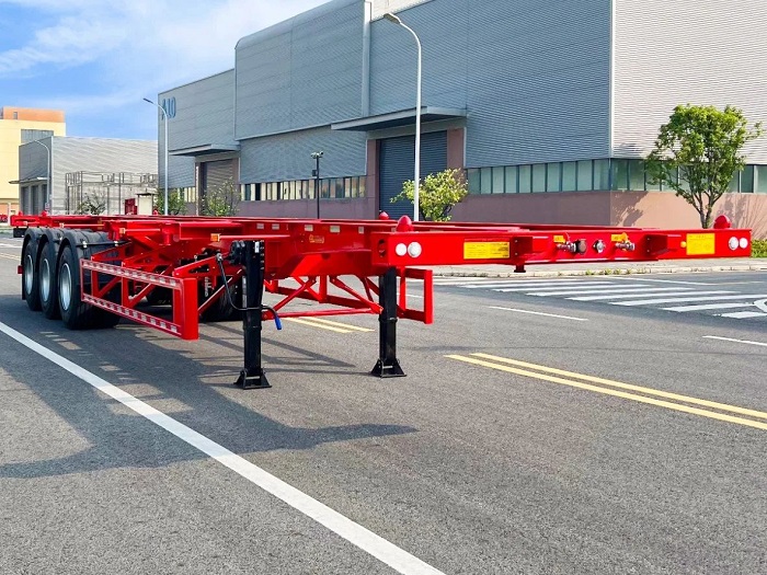 Skeletal Container Transport Semi Trailer