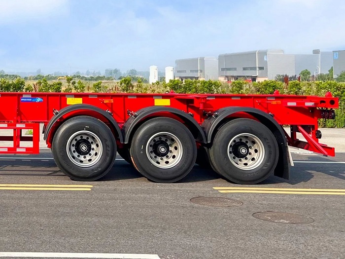 Skeletal Container Transport Semi Trailer