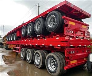 Digunakan 45ft 53 Foot Flatbed Semi Trailer