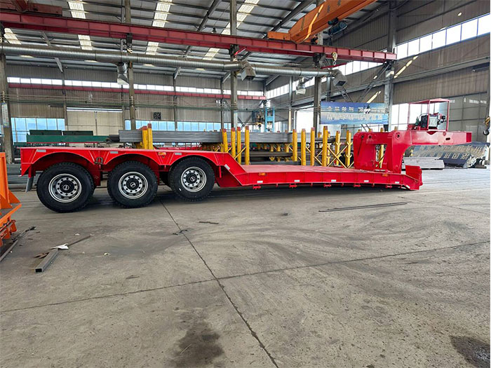 China Detachable Goose Neck Low Bed Semi Trailer