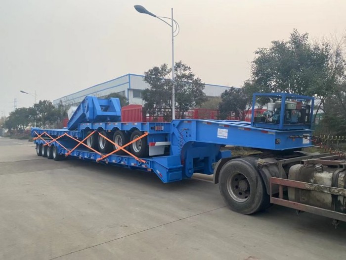 heavey machinery low bed trailer