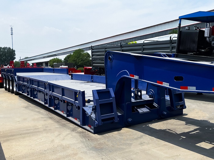 4 axle lowboy 120 tonnes goose neck trailer for sale