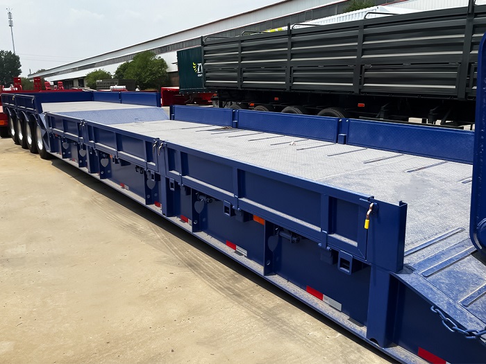 4 axle lowboy 120 tonnes goose neck trailer for sale