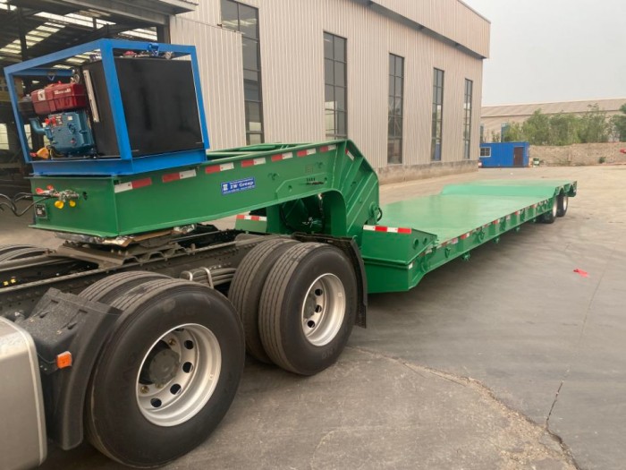 hydraulic goose neck low bed semi trailer