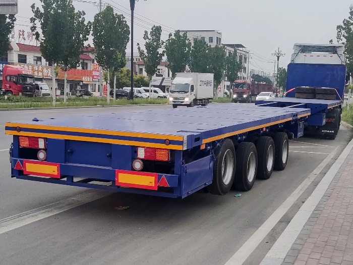 13.6m to 17m 5-Axle Extendable Flatbed Semi Trailer