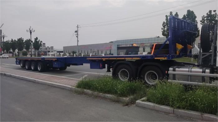 13.6m to 17m 5-Axle Extendable Flatbed Semi Trailer