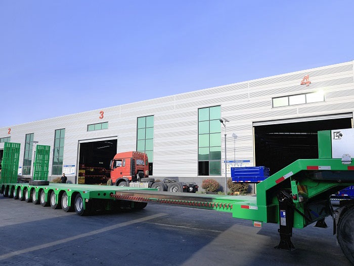 16m 10 Axles 150t Extendable Lowbed Cargo Trailer