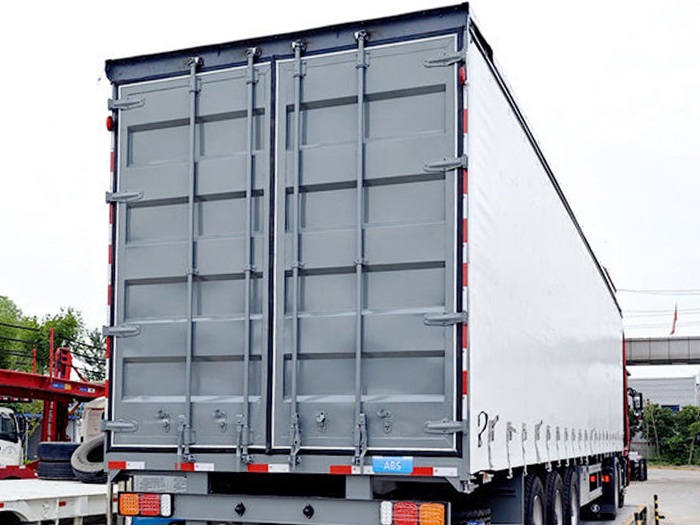3 Axle Shipping Container PVC Curtain Side Semi Trailer