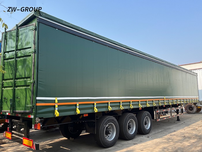Shandong 40ft Van Box Curtain Side Semi Trailer