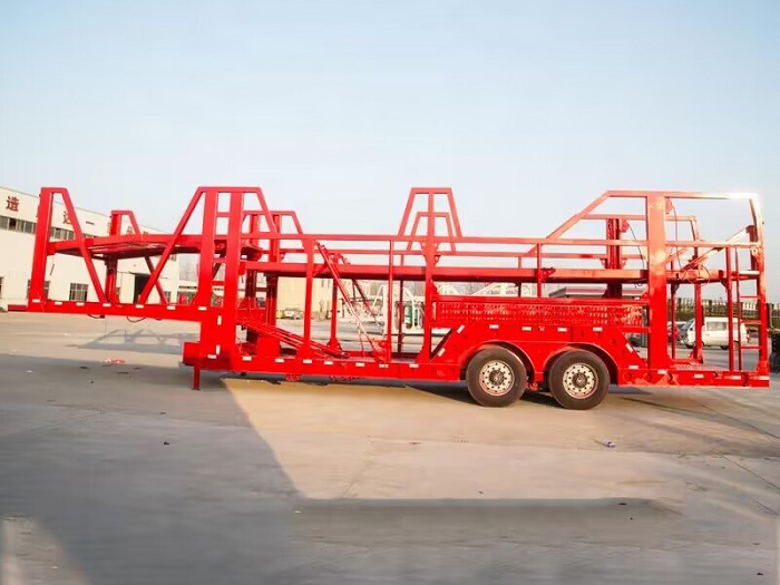 2 Axles Double Deck Car Transporter Trailer