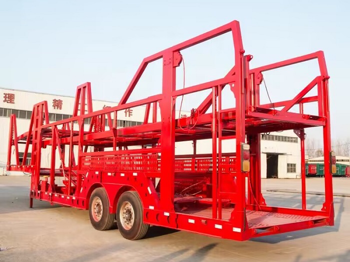 2 Axles Double Deck Car Transporter Trailer