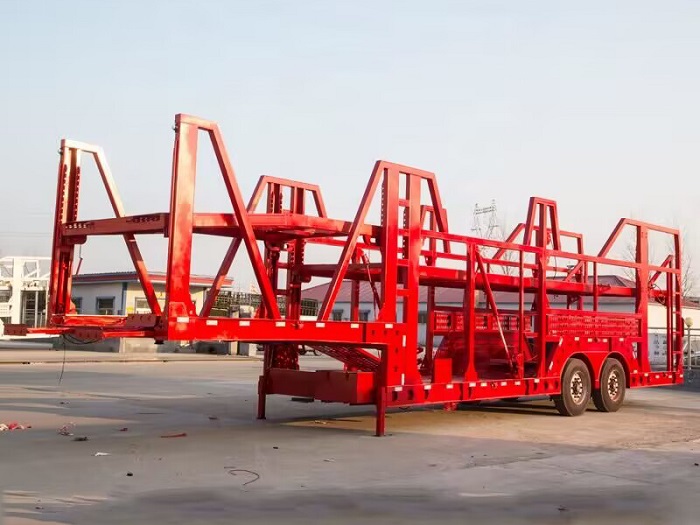 2 Axles Double Deck Car Transporter Trailer