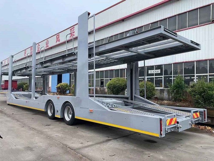 Two Axles Auto Hauler Semi Truck Trailer