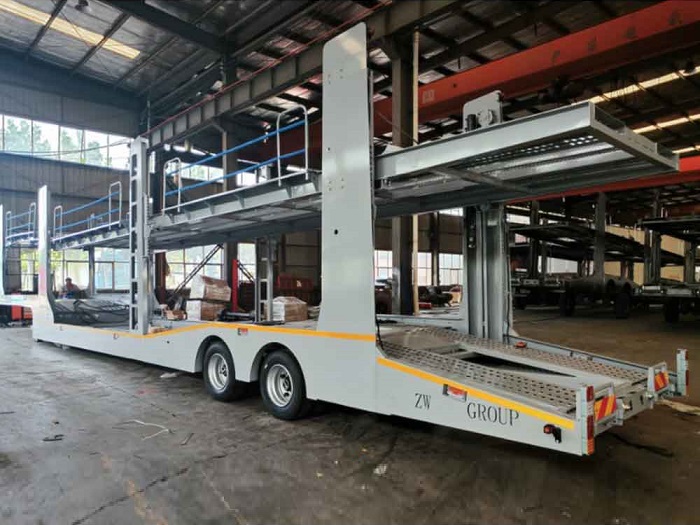 auto hauler semi truck trailer