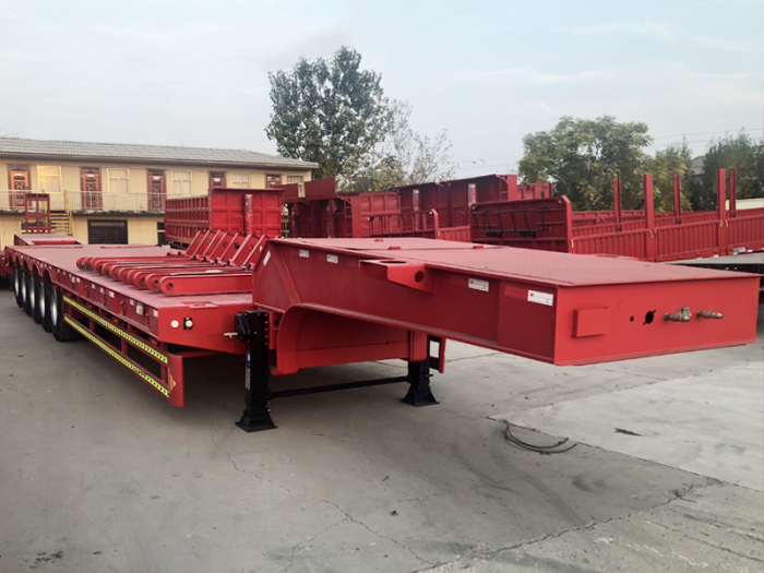 ZW GROUP Steel 5 Axles Low Bed Semi Trailer