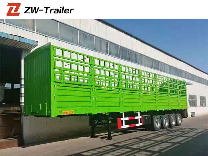 4 Axles Cargo Transportation Fence Semi Trailer