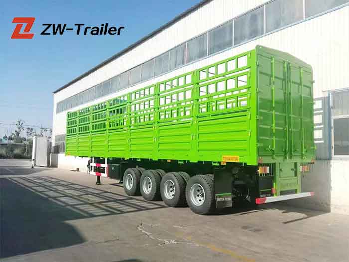 4 Axles Cargo Transportation Fence Semi Trailer