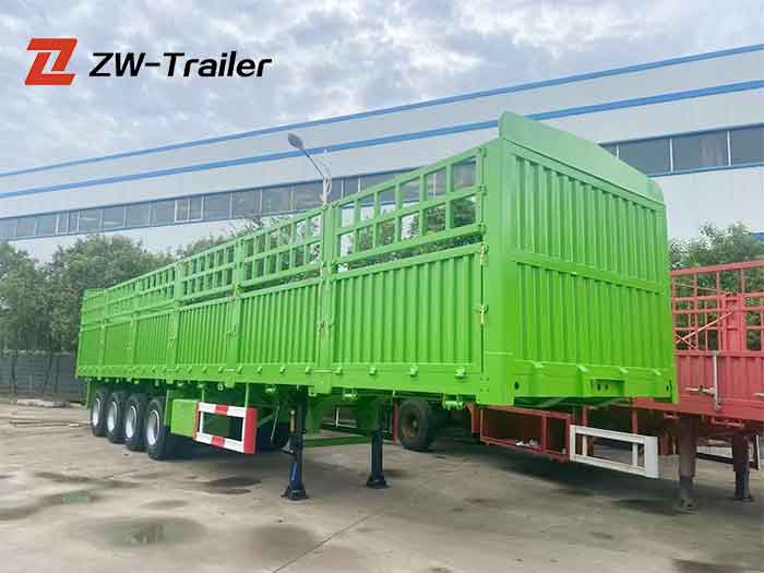 4 Axles Cargo Transportation Fence Semi Trailer