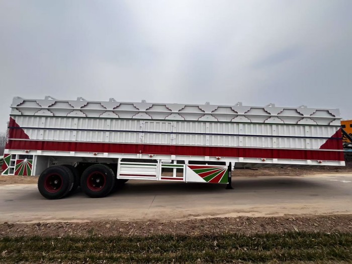 2 Axles Cargo Transport Fence Semi Trailer