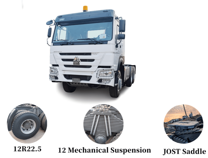 Construction Use 6*4 400hp Howo Tractor Trucks