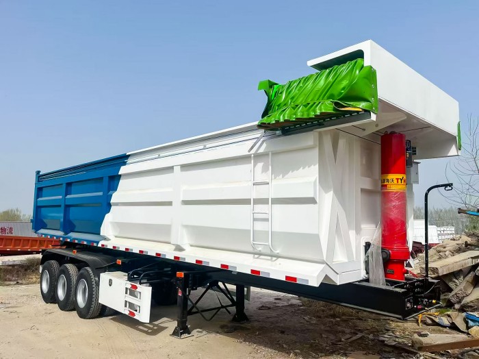 tipper semi truck trailer