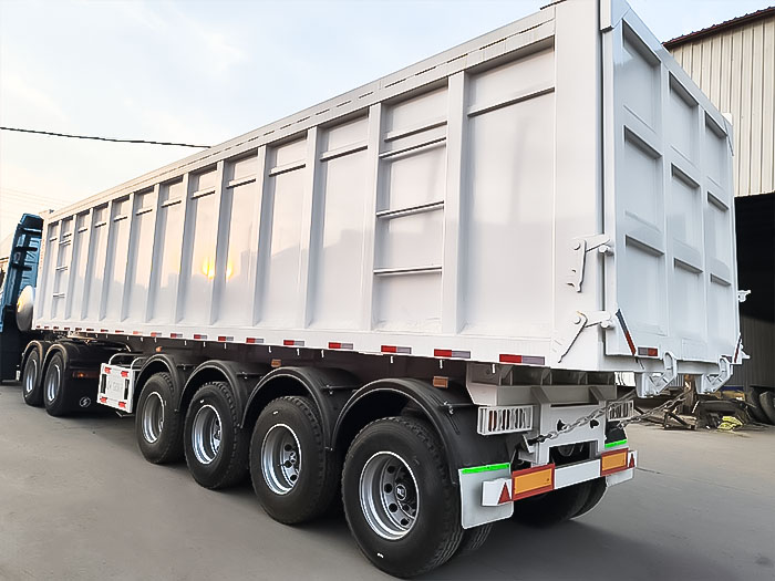 4-Axle High-Efficiency Tipping Semi-Trailer