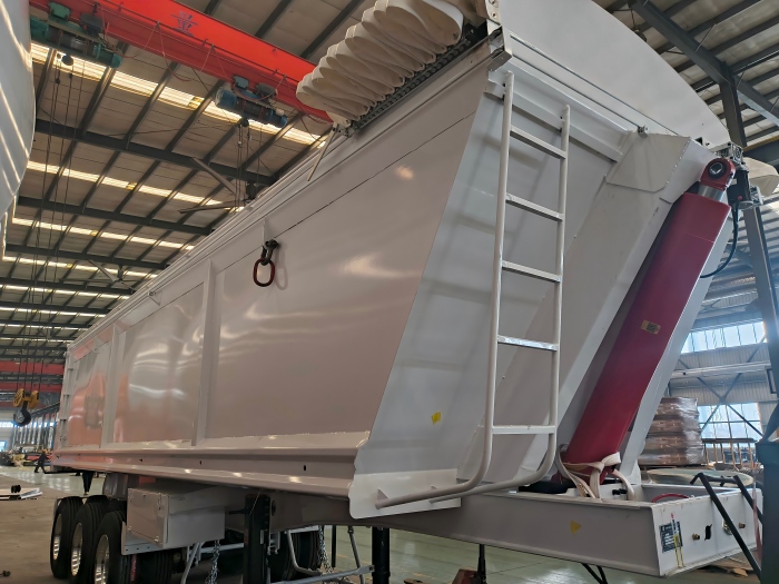 rear dump semi trailer for minig