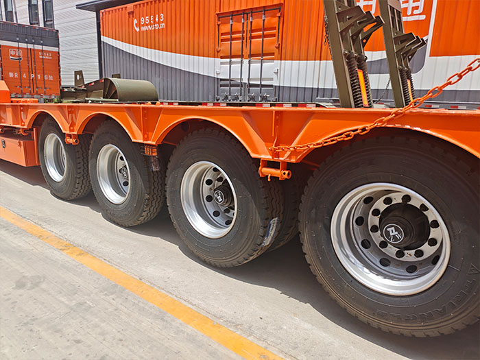 4 axle low bed semi trailer